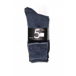 Pack 5 Chaussettes Sympatico Bleu marine / Gris