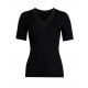 Tee-shirt dentelle Con-ta Laine/Modal Noir