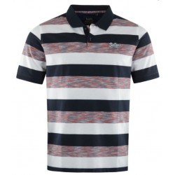 Polo Hajo sans repassage Fantaisie Bleu/Blanc