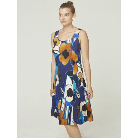 Azay Dress Women Navy Blue Dots