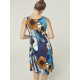 Azay Dress Women Navy Blue Dots