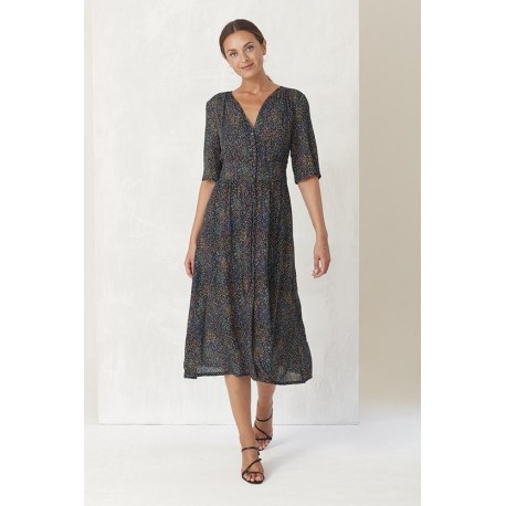 Azay Kleid Frauen Navy Blue Dots