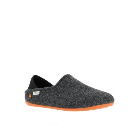 Mule bi-colo Gris/Orange