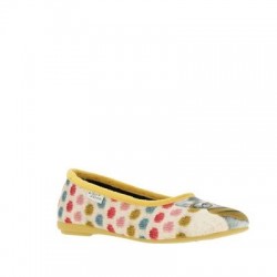 Ballerine fantaisie chat Jaune / Ecru