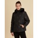 Parka Azay fantaisie fleuri Noir