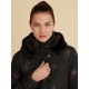 Parka Azay fantaisie fleuri Noir