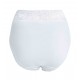 Slip Con-ta dentelle taille haute Blanc