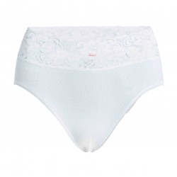 Slip Con-ta dentelle taille haute Blanc