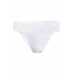 Slip Con-ta ceinture dentelle Blanc