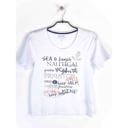Blue Seven Women's T-shirt Giraffe Pattern