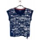 Blue Seven Women's T-shirt Giraffe Pattern