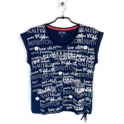 Blue Seven Women's T-shirt Giraffe Pattern