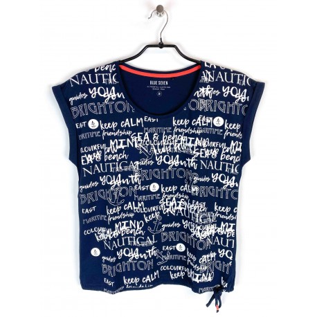Blue Seven Women's T-shirt Giraffe Pattern
