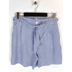Short Blue Seven chambray Rayé