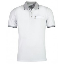 Polo Hajo Stay fresh Uni Blanc