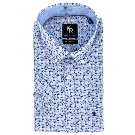 Chemise manches courtes King's Road Plage
