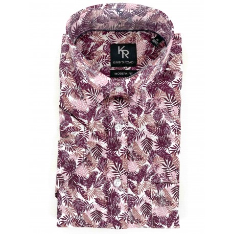 Chemise manches courtes King's Road Feuilles