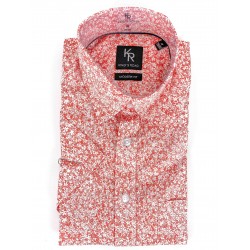 Chemise manches courtes King's Road Fantaisie Orange