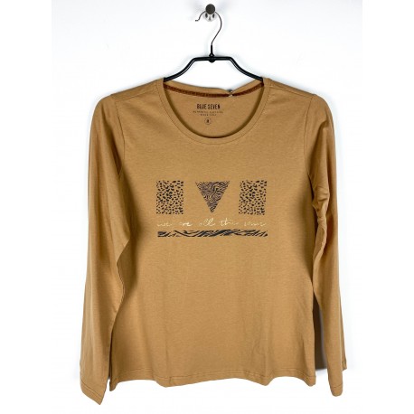 Tee-shirt Blue Seven Imprimé Camel