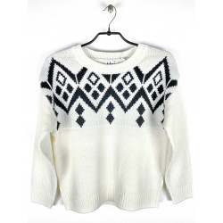 Pull Blue Seven Maille Blanc