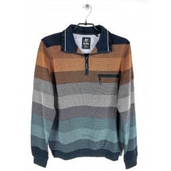 Sweat Hajo Stay Fresh Rayé Gris