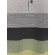 Polo Hajo manches longues rayé Kaki