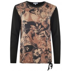 Tee-shirt Hajo "Joy Of Life" Fantaisie Beige