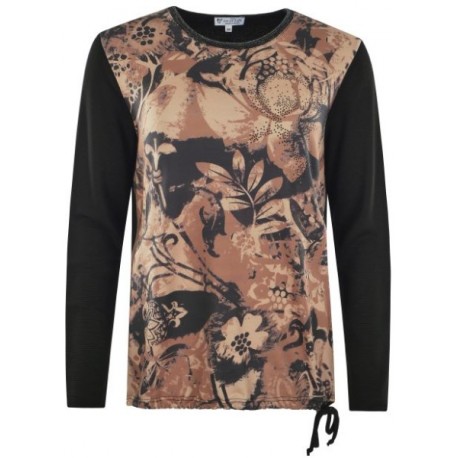 Tee-shirt Hajo "Joy Of Life" Fantaisie Beige