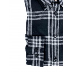 Chemise King&#039;s Road Flanelle Carreaux Noir