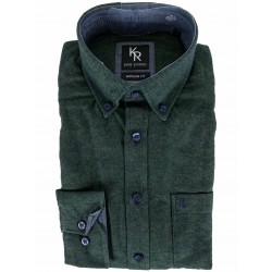 Chemise King's Road Flanelle Uni Vert