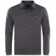 Hajo Softknit Long Sleeve Polo Shirt - Black