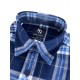 Chemise King's Road Flanelle - Blanc Bleu