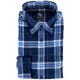 Chemise King's Road Flanelle - Blanc Bleu
