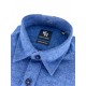 Chemise King's Road Flanelle Uni Bleu