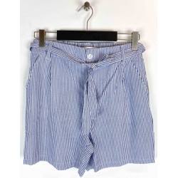 Short Blue Seven chambray Rayé