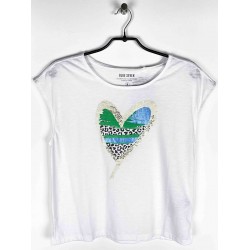 Tee-shirt Blue Seven Imprimé Blanc