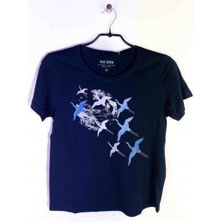 Blue Seven Women's T-shirt Giraffe Pattern