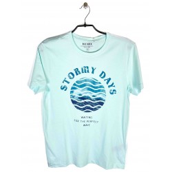 Tee-shirt Blue Seven Storm Days Turquoise