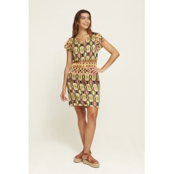 Azay Dress Women Navy Blue Dots