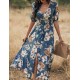 Azay Dress Women Navy Blue Dots