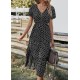 Azay Dress Women Navy Blue Dots
