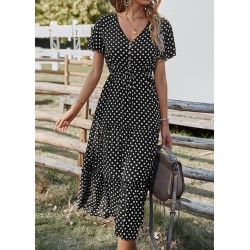 Azay Kleid Frauen Navy Blue Dots