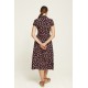 Azay Dress Women Navy Blue Dots