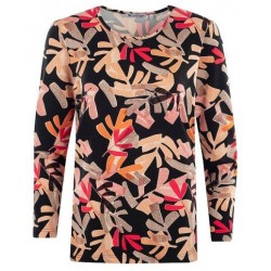 Tee-shirt Hajo "Joy Of Life" Fantaisie Orange