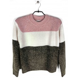 Pull Blue Seven Maille Rose Brun