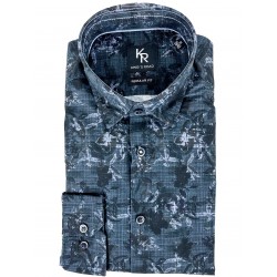 Chemise King's Road Fleurs Noir