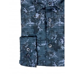 Chemise King&#039;s Road Fleurs Noir