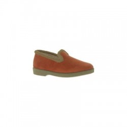Pantoufle laine uni Orange