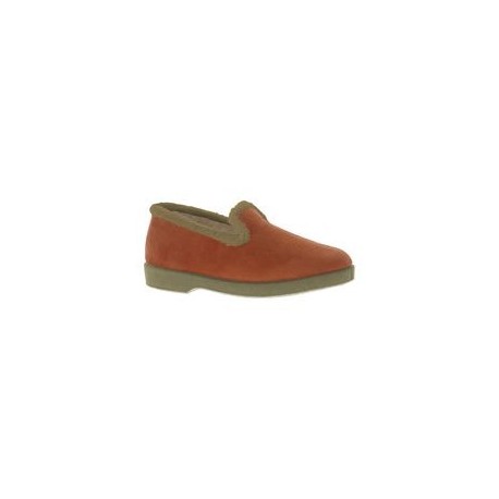 Pantoufle laine uni Orange