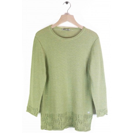 Pull Joy Of Life Femme Lin Vert